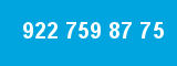 922 759 87 75 922 759 87 75